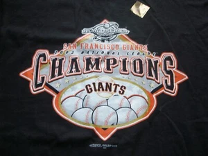 2002 San Francisco Giants National League Champions Off-The Bench Medium T-Shirt - Picture 1 of 3