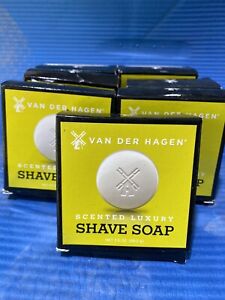 Van Der Hagen Lot Of 7 Scented Shave Soap 3.5 oz HypoAllergenic Shea Mango Cocoa