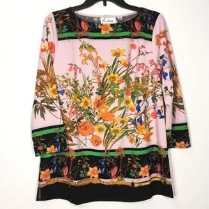 Blusa Linea by Louis DELL’OLIO Floral Cuello Barco 6 Arte Artístico Para Usar - Imagen 1 de 16
