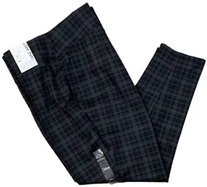 Nine West Stretch Knit Mid Rise Skinny Leg Opening Pull On Legging Plaid Sz XXL - Picture 1 of 10