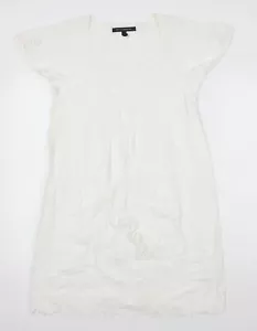 Cambio French Connection donna bianco 100% cotone taglia 8 girocollo - Foto 1 di 10