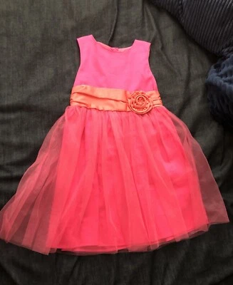 HARTSTRINGS Sz 6X Girls Pink Dress with Sash EUC - Image 1 of 4