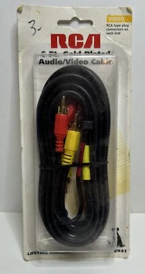 RCA  Vintage Gold Plated 6 Ft Male Audio / Video Cable - Image 1 of 4