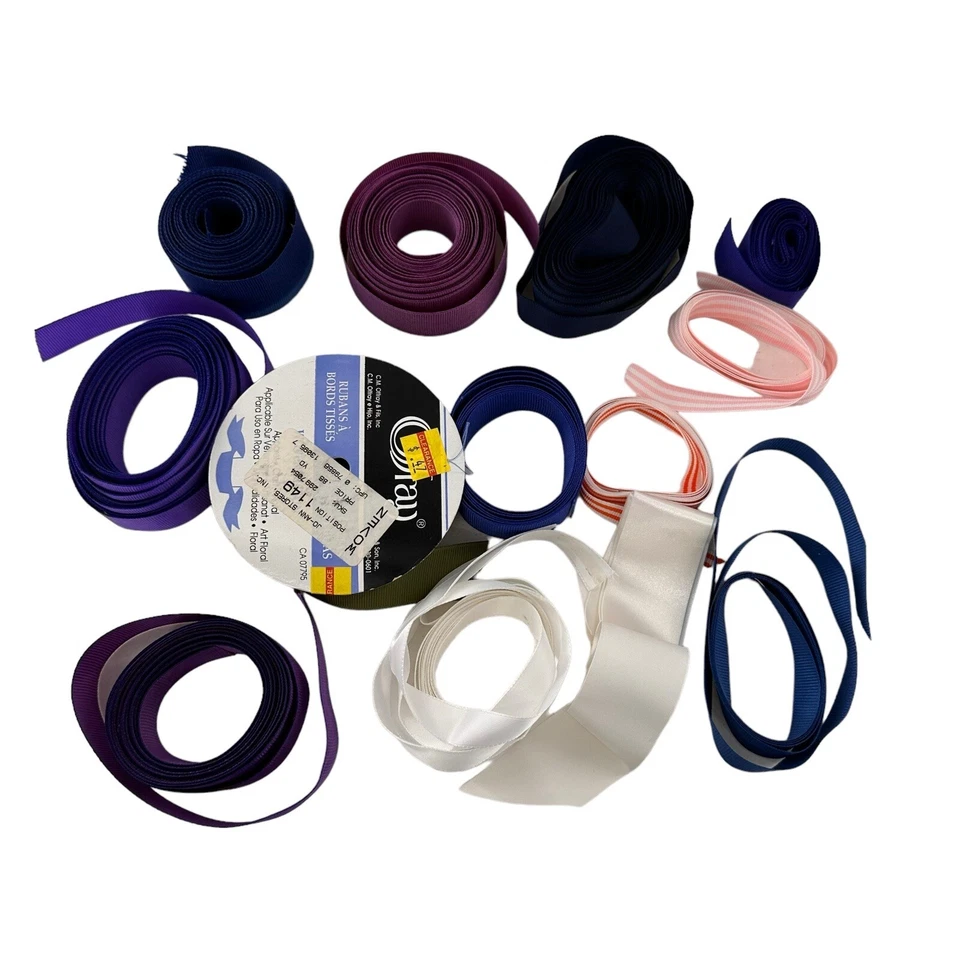 Lot of ribbon and trims for sewing, scrapbooking, journaling or other crafts a - Image 1 of 4