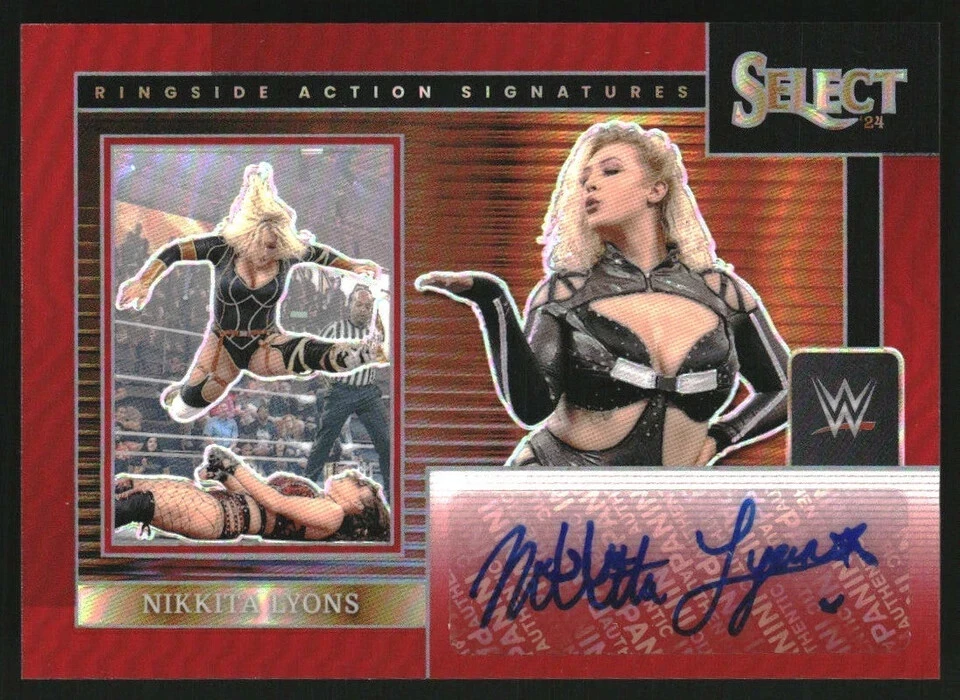 2024 Select WWE Ringside Action Signatures Red Prizms Nikkita Lyons Auto /99 - Image 1 of 1