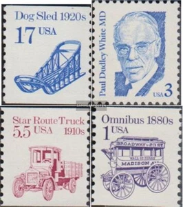 EEUU 1843,1849,1858,1860 (completa edición) nuevo con goma original 1986 Vehícul - Imagen 1 de 1