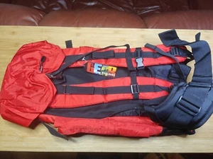 Vintage Marlboro Gear Red Black Camping Hiking Shoulder Backpack 16"x24" Large - Picture 1 of 6