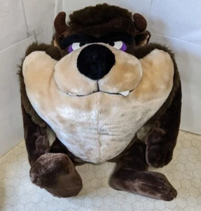 Peluche posable Tasmanian Devil Taz 1993 24 k efectos especiales Warner #1638 - Imagen 1 de 12