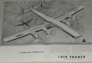 1958 AIR FRANCE 2-page advertisement, Lockheed Super Starliner - Picture 1 of 3
