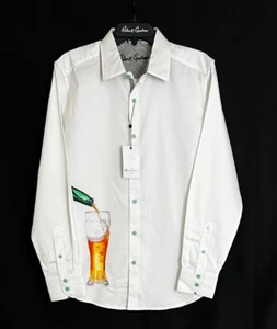 Robert Graham MADE TO MEASURE Beer / Drink Series $258 Large Classic Fit NWT L - Picture 1 of 11
