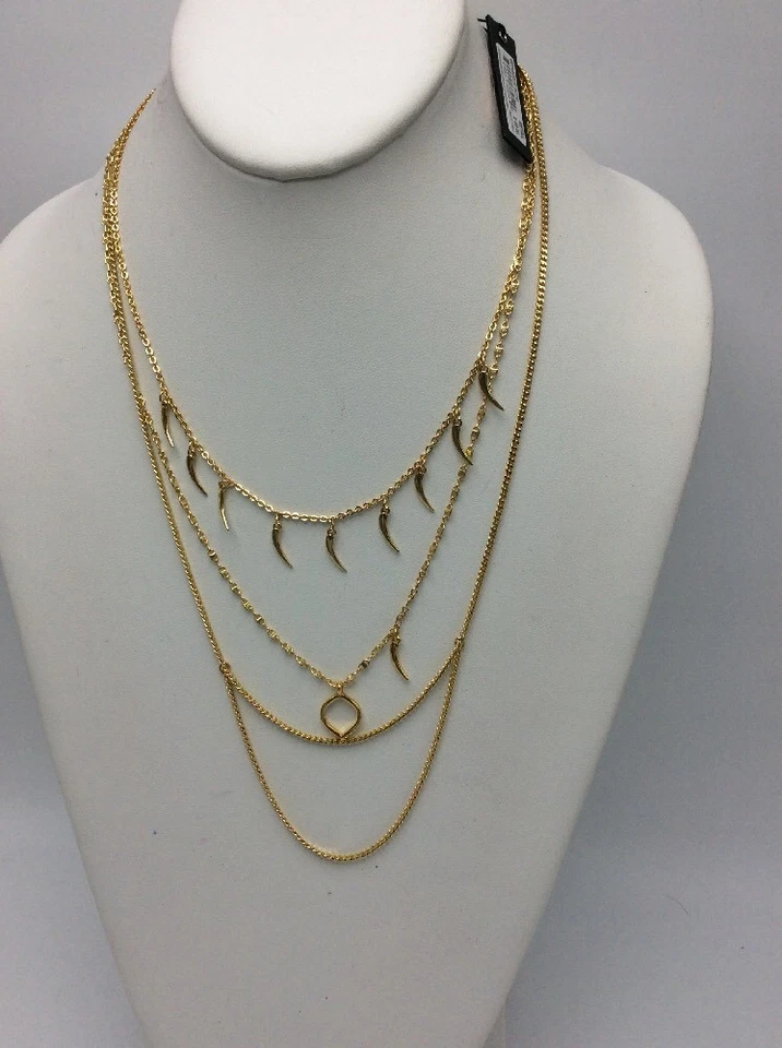 $48 Vince Camuto Collar Cuerno Multicapa Tono Dorado VC 64 Foto 1 de 4