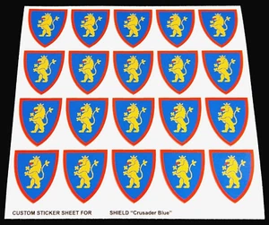 Custom Aufkleber für Schild Replacement Sticker for Shield Castle Ritter - Picture 1 of 1