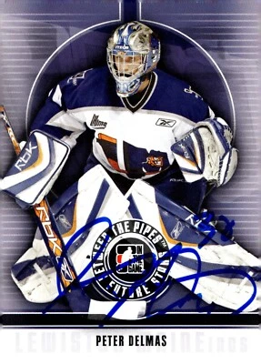 Peter Delmas - Signed 2008-09 ITG Between The Pipes Future Stars Card #40 - Image 1 of 2