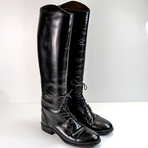 Ariat Heritage Equestrian Leather Tall Black Riding Boots Med/Reg Womens 8.5