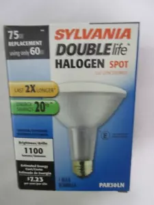 SYLVANIA DOUBLE LIFE 75w HALOGEN FLOOD Spot LIGHT BULB PAR 30 LN Tested, NIP - Picture 1 of 5