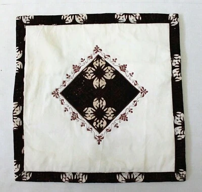 Batik Handmade Fabric Ethnic Throw Pillow Cover Multicolor Cover Only NEW - Image 1 of 4