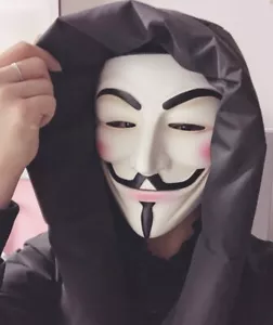 V For Vendetta Cosplay Guy Fawkes Anonymous Resin Mask Halloween Party Prop - Picture 1 of 8