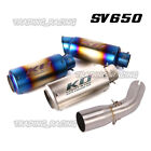 Slip On SV650 Exhaust Tips Muffler Pipe Mid Connector For Suzuki SV650 2016-2021