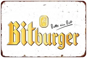 Bitburger LAGER BEER Vintage Look Reproduction Metal sign - Picture 1 of 1