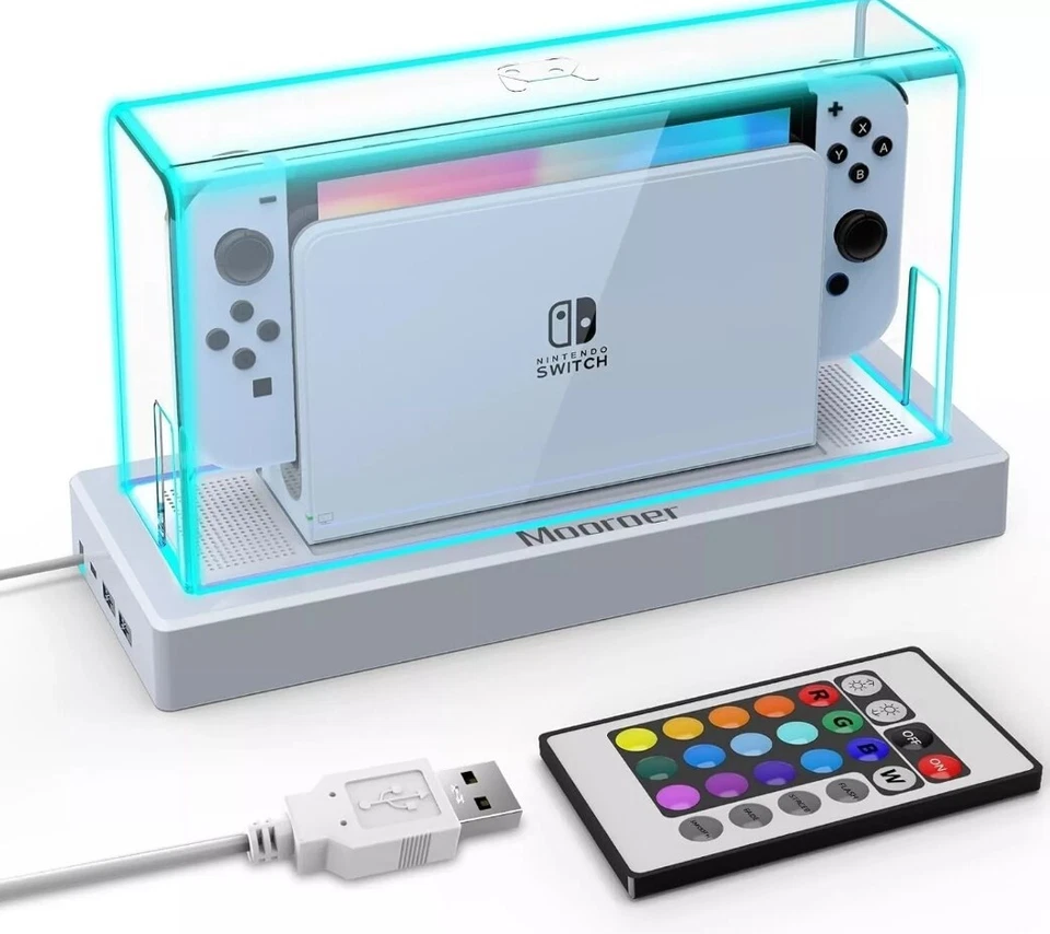 Mooroer Switch Dust Cover for Nintendo Switch/Switch OLED Dock Protection Case