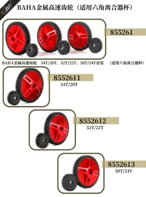 Metal High Speed Gear 54T/20T 52T/22T 50T/24T for HPI KM Rovan Baja 5B 5T 5SC - Image 1 of 2