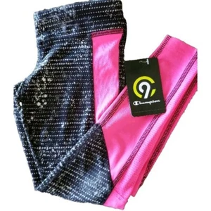 C9 Champion ~ Girl's Tights/Pants ~ Size XS (4-5) ~ Black ~ White ~ Pink - Picture 1 of 5