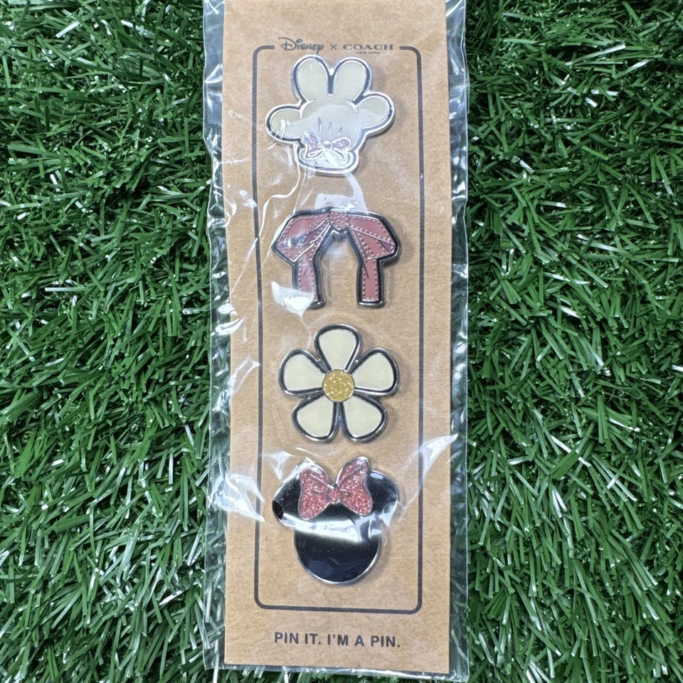 Coach Disney X Minnie Mouse Enamel Pin Set F30927 100 Authentic