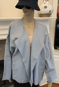 NWT Eileen Fisher DAWN Heavy Organic Linen Breasted Jacket Size 2X $278 - Picture 1 of 8