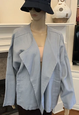 NWT Eileen Fisher DAWN Heavy Organic Linen Breasted Jacket Size 2X $278 - Image 1 of 4
