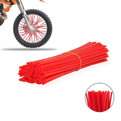72Pcs Motorcycle Dirt Bike Spoke Skins Covers Wraps Wheel Rim Guard Protector - Image 1 of 4