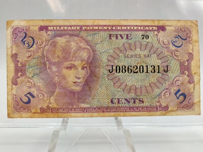 VINTAGE United States 5 Cents Military Payment Certificate -- Series 641 - Image 1 of 2