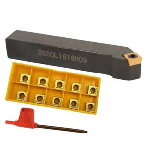 16mm SSSCL1616H09 45° Lathe Turn Tools Holder + 10Pcs SCMT09T308 Carbide Inserts - Picture 1 of 6