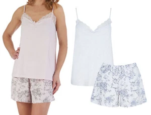 Juego de pantalones cortos florales y camisetas de algodón Slenderella para mujer - Imagen 1 de 31