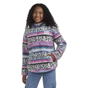 Hurley Girls Sherpa Printed Cozy Quarter-Zip Jacket, Choose Size, NEW with Tags - Picture 1 of 8
