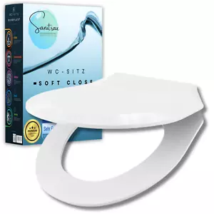 Toilettendeckel WC Sitz Absenkautomatik Soft Close Klodeckel Duroplast Slim - Bild 1 von 6