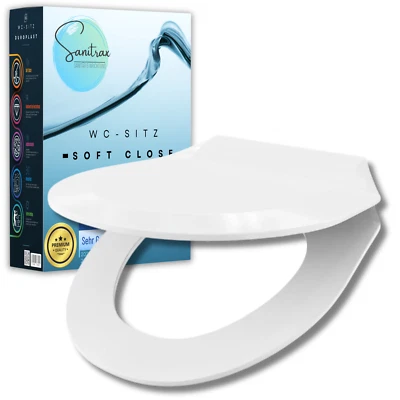 Toilettendeckel WC Sitz Absenkautomatik Soft Close Klodeckel Duroplast Slim - Bild 1 von 4