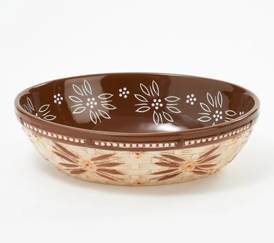 Tigela oval Temp-tations Old World Basketweave 2 qt H218495 marrom - Imagem 1 de 2