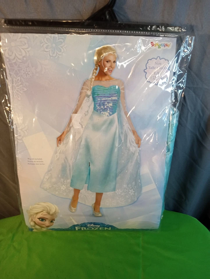 Disfraz para adulto Frozen talla grande 12-14 vestir con vestido y peluca Foto 1 de 3