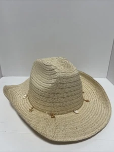 Summer Outdoor Cowboy  Woven Cap Western Hat TAN USED-GOOD - Picture 1 of 12
