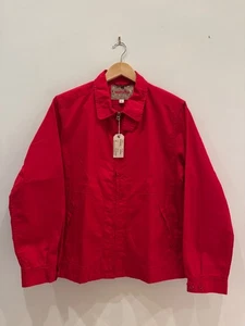 Sugar Cane Red 1950s Style Cotton Drizzler Jacket James Dean SC15616 Size 38 NEW - Picture 1 of 7