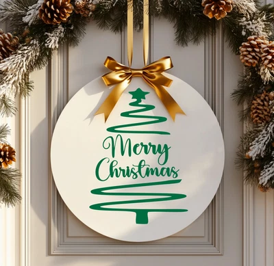 Calcomanía de vinilo para árbol de Feliz Navidad pegatina pared ventana invierno decoración letreros de vacaciones Foto 1 de 4