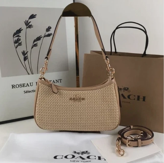 Лучшее предложение Teri 2way наплечная сумка через плечо солома/кожа латте CR350 - Изображение 1 из 3