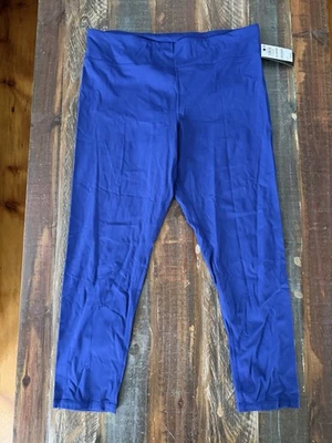 Nuevo con etiquetas Leggings al tobillo Ideology XL para mujer tiro alto azul tartán Foto 1 de 4