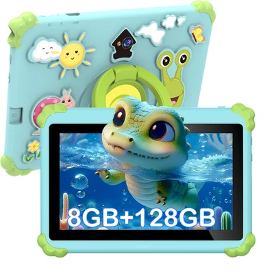 2025 neu kinder tablet Android 15 8GB+128GB Quad-core 7 Zoll HD Kindersicherung - Bild 1 von 4