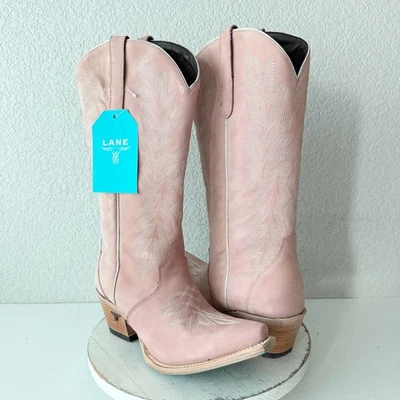 Botas de Vaquero Lane Gallatin para Mujer 11 Rosa Vaquera Western Media Pantorrilla Punta Foto 1 de 4