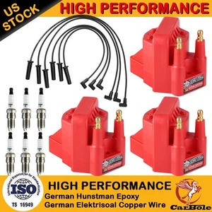 DR39 Racing Ignition Coils & 7mm Spark Plug & Wires For 3.8L Buick Pontiac Chevy - Picture 1 of 15