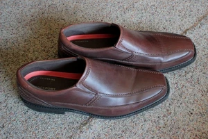 Rockport Braun Leder Slipper Leger Bequem Halbschuhe Herren Gr. 12 W - Bild 1 von 3