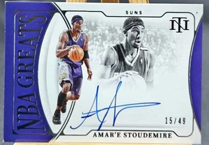 2021-22 Panini National Treasure Amare Stoudemire On Card Auto Phoenix Suns15/49 - Picture 1 of 2