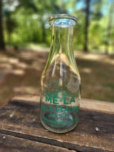 Antique Quart Milk Bottle ~ ME-LA Milk Dealers Association Dairy~Big Rapids MI - Picture 1 of 6
