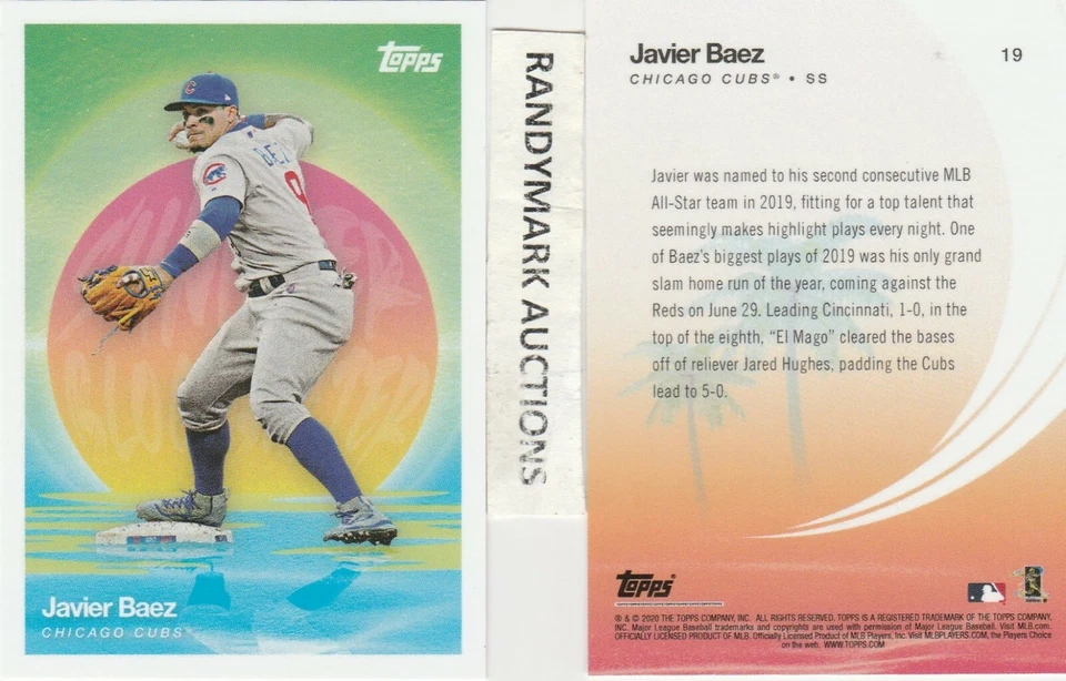 Javier Baez CHICAGO CUBS 2020 TOPPS ON DEMAND SUMMER BLOCKBUSTER #19 SP 1886 - Image 1 of 1